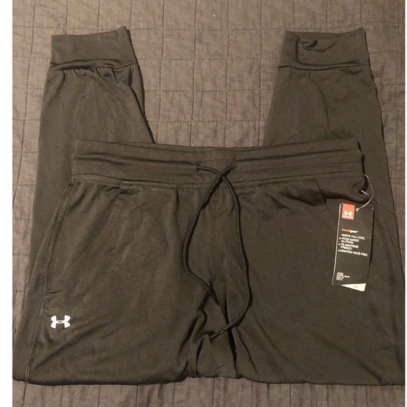 Under Armour Joggers Womens Tech 2.0 Athletic Pants Lightweight Black Small - Picture 1 of 7